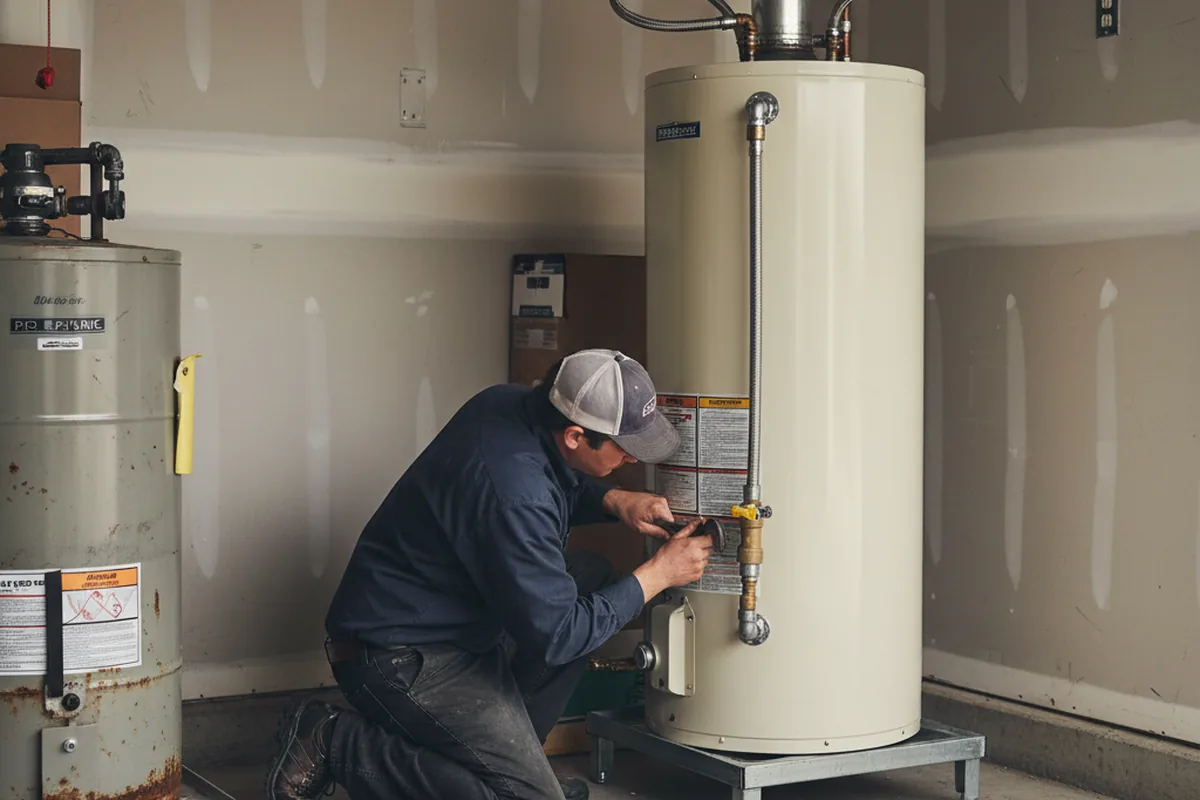 Water heater and shutoff valve replacement in Boylston